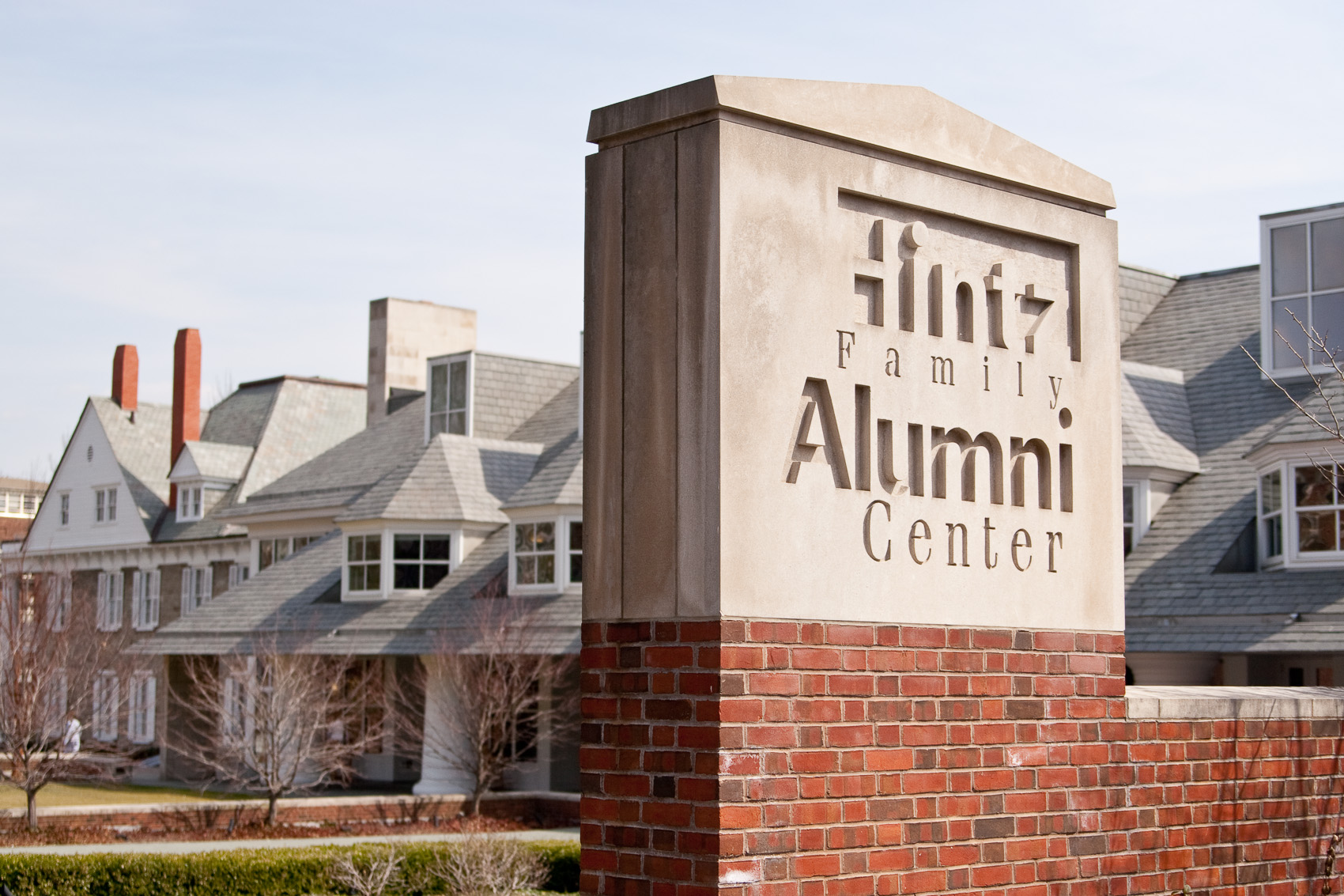Signage of the Hintz Alumni Center at Penn State University in State College, PA | J. Eldon Zimmerman Photography | Lancaster, PA Architecture Photographer