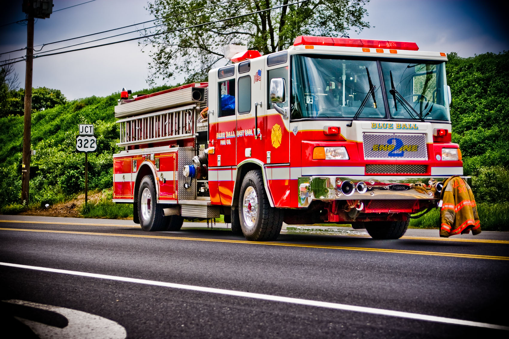 Location Photograph of a Firetruck in Lancaster County, PA | J. Eldon Zimmerman Photography | Lancaster, PA Commercial Photographer